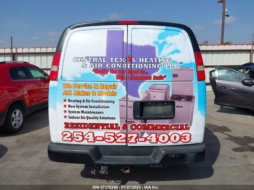 2016 CHEVROLET EXPRESS 2500 WORK VAN 1GCWGBFF0G1295263