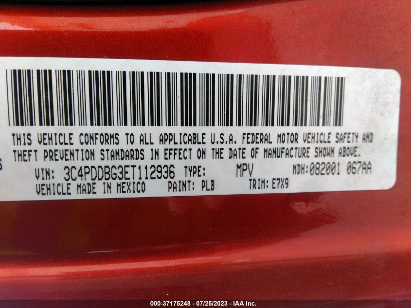2014 DODGE JOURNEY SXT - 3C4PDDBG3ET112936
