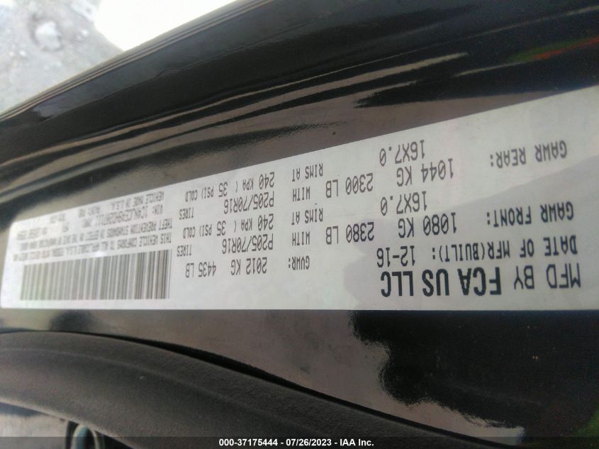 2017 JEEP COMPASS LATITUDE - 1C4NJCEA9HD207111