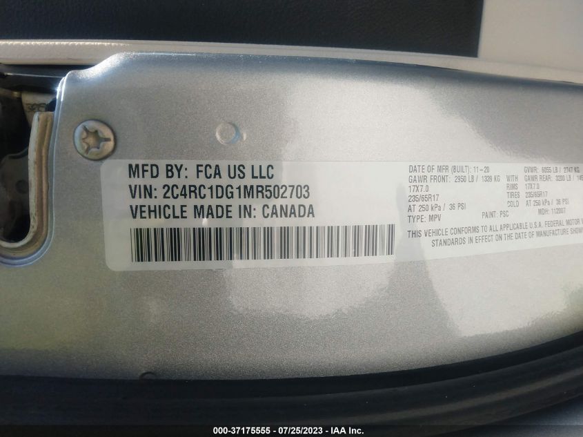 2021 CHRYSLER VOYAGER LXI - 2C4RC1DG1MR502703