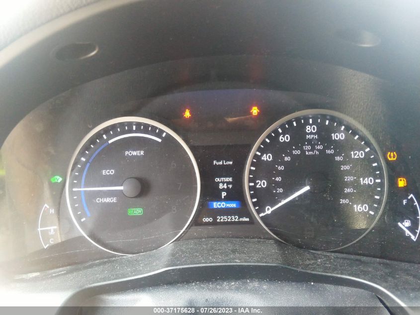 2013 LEXUS ES 300H HYBRID JTHBW1GG1D2029547