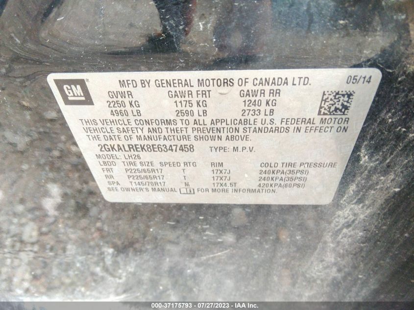 2014 GMC TERRAIN SLE - 2GKALREK8E6347458