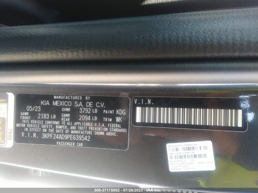 2023 KIA FORTE LX - 3KPF24AD9PE639542