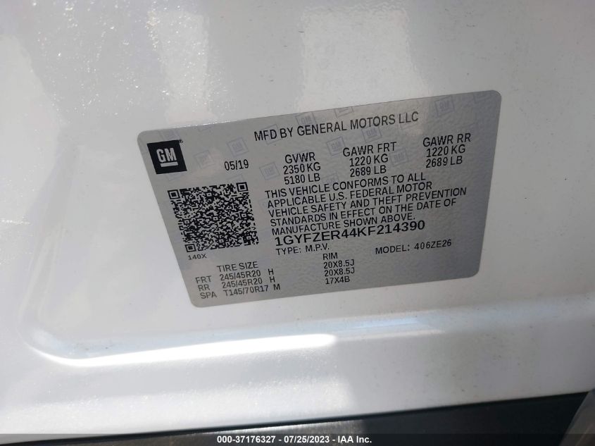 2019 CADILLAC XT4 FWD SPORT - 1GYFZER44KF214390