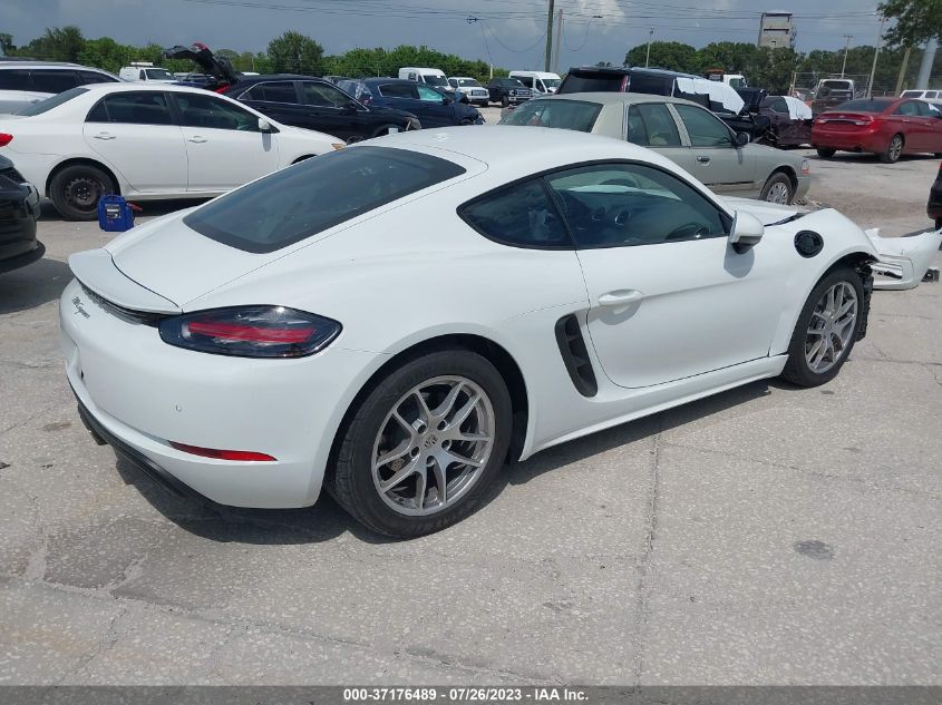 2019 PORSCHE 718 CAYMAN - WP0AA2A86KS261416