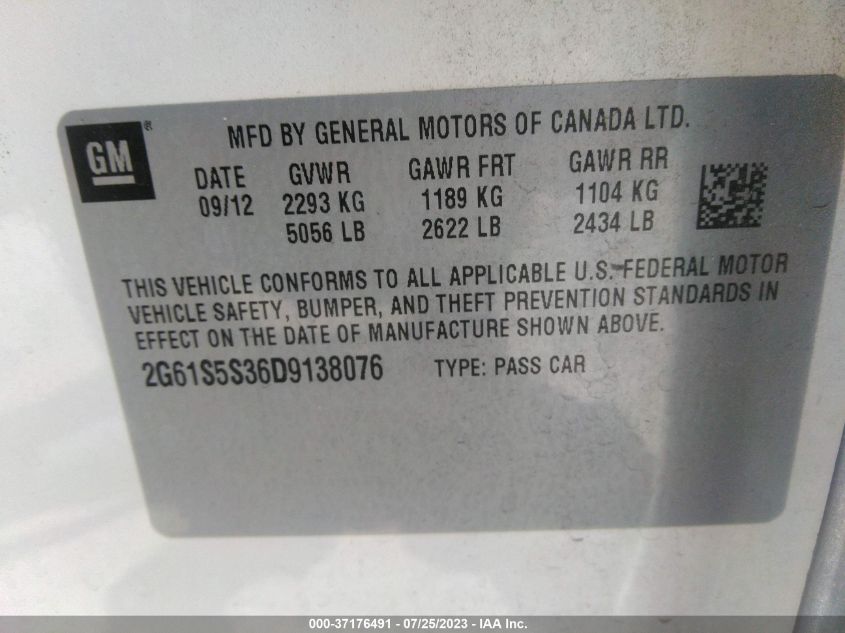 2013 CADILLAC XTS PREMIUM COLLECTION - 2G61S5S36D9138076