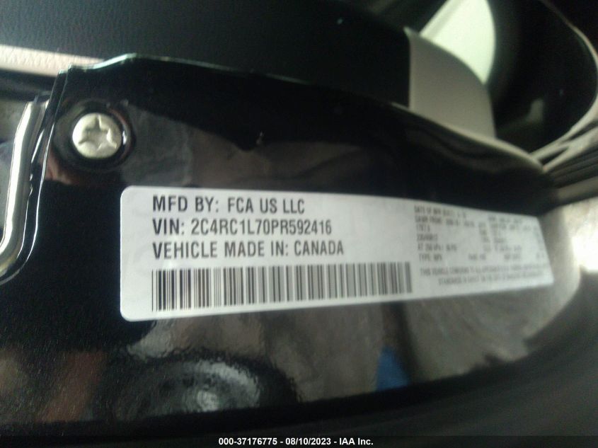 2023 CHRYSLER PACIFICA HYBRID TOURING L - 2C4RC1L70PR592416