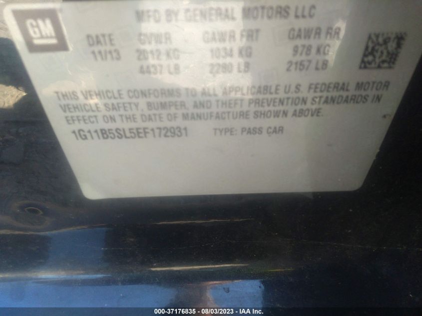 2014 CHEVROLET MALIBU LS - 1G11B5SL5EF172931