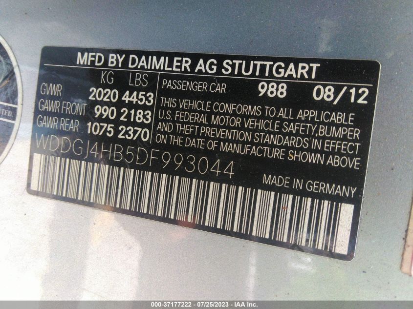 2013 MERCEDES-BENZ C-CLASS C 250 - WDDGJ4HB5DF993044