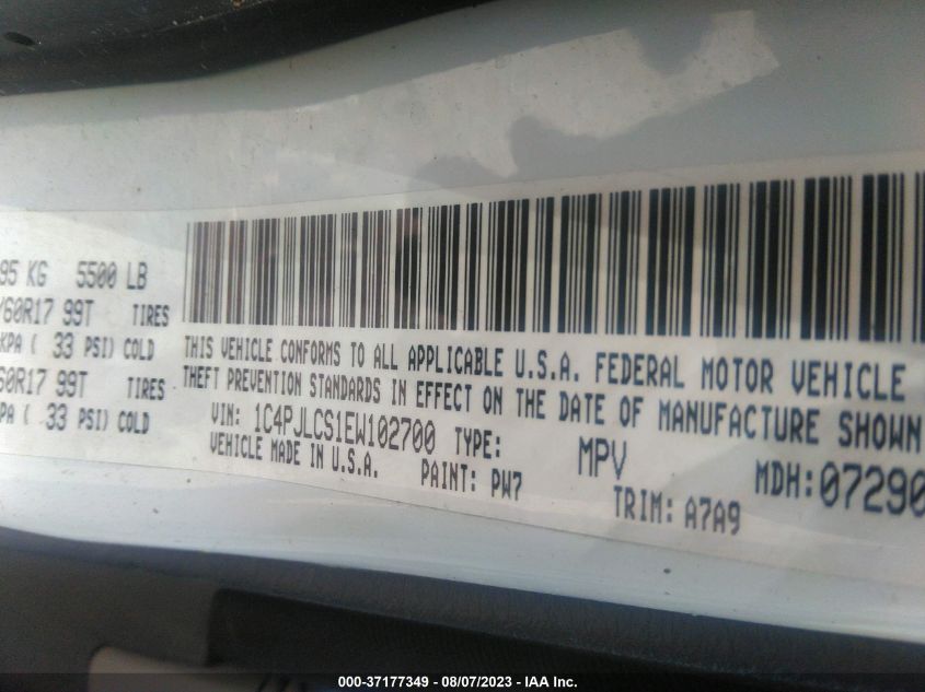 2014 JEEP CHEROKEE LATITUDE - 1C4PJLCS1EW102700