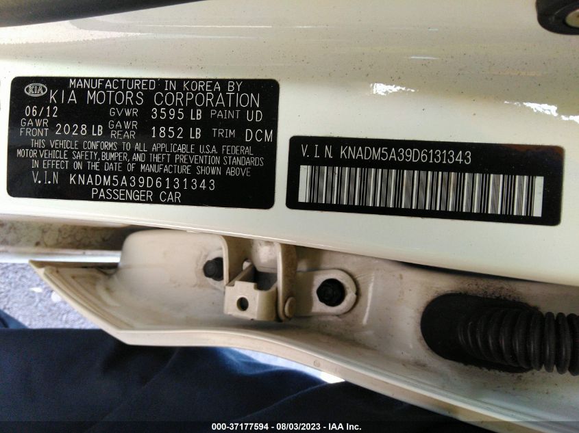 2013 KIA RIO LX - KNADM5A39D6131343