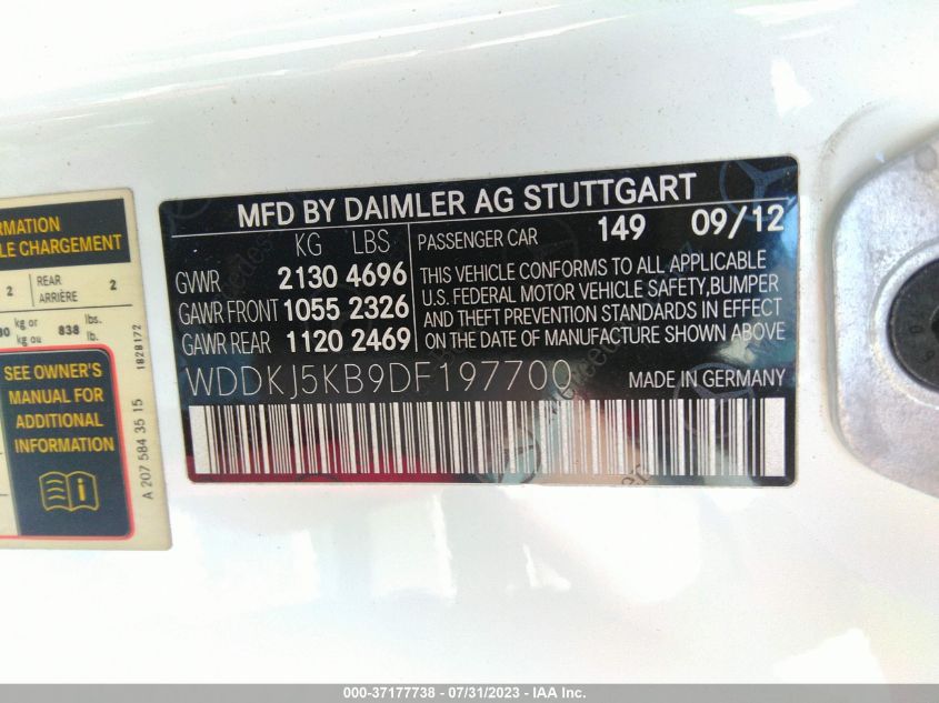 2013 MERCEDES-BENZ E-CLASS E 350 - WDDKJ5KB9DF197700