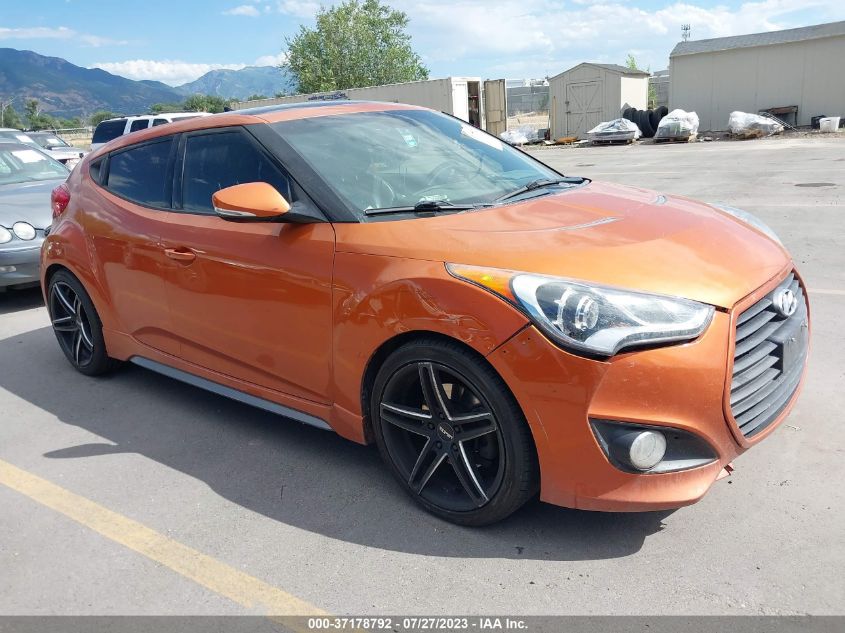 2013 HYUNDAI VELOSTER TURBO W/BLACK INT - KMHTC6AE5DU108657