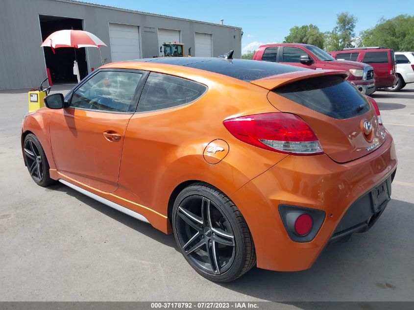 2013 HYUNDAI VELOSTER TURBO W/BLACK INT - KMHTC6AE5DU108657