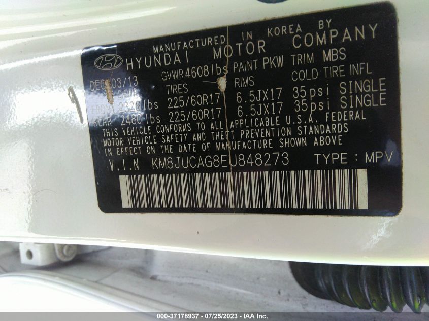 2014 HYUNDAI TUCSON SE - KM8JUCAG8EU848273