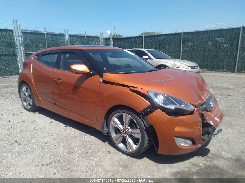 2013 HYUNDAI VELOSTER W/BLACK INT - KMHTC6ADXDU152094