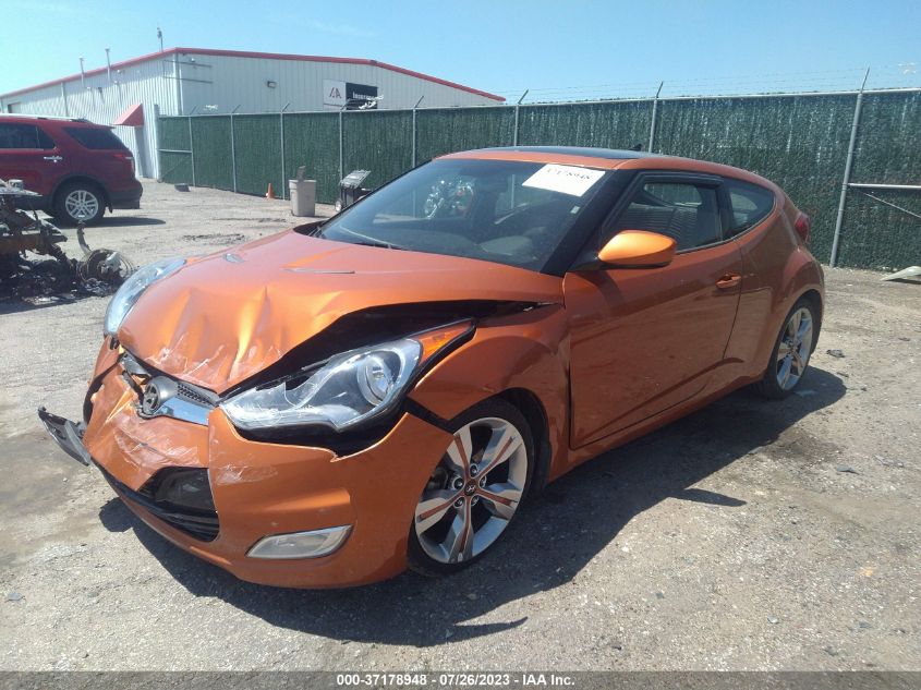 2013 HYUNDAI VELOSTER W/BLACK INT - KMHTC6ADXDU152094