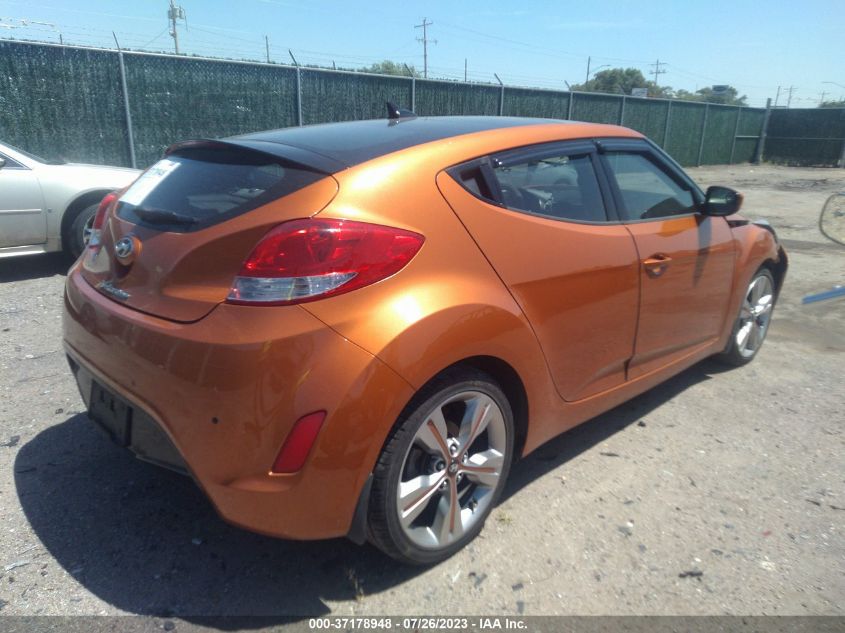 2013 HYUNDAI VELOSTER W/BLACK INT - KMHTC6ADXDU152094