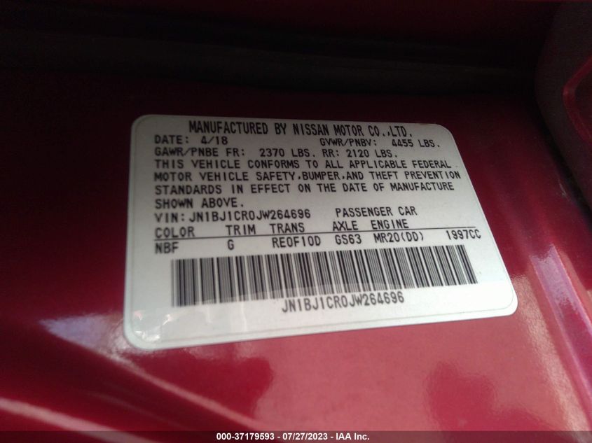 2018 NISSAN ROGUE SPORT SV - JN1BJ1CR0JW264696