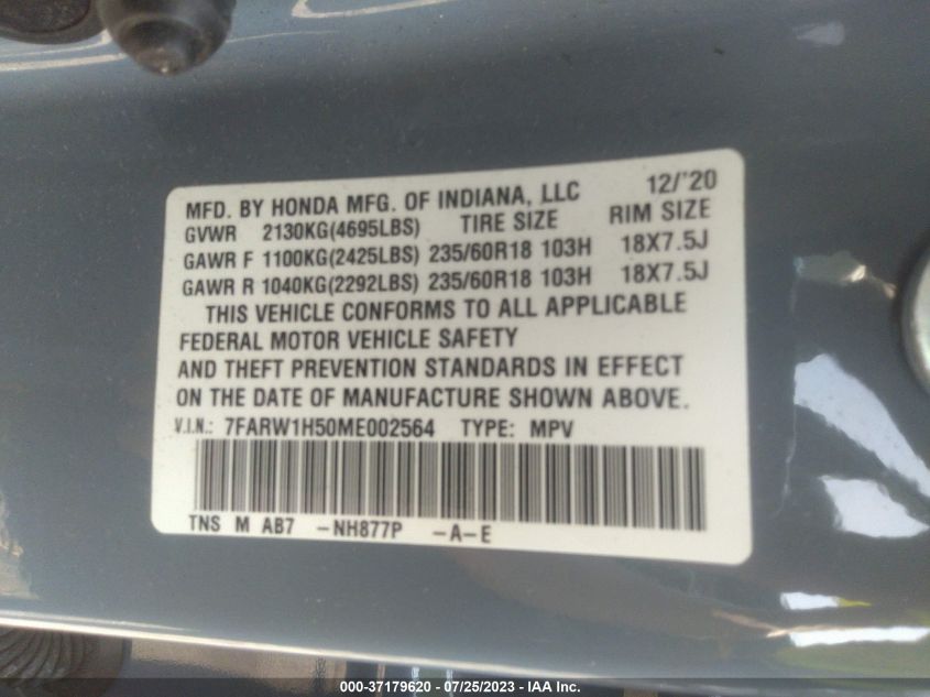 2021 HONDA CR-V EX - 7FARW1H50ME002564