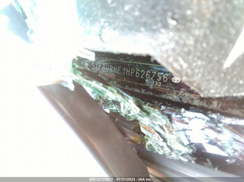 2017 TOYOTA COROLLA L/LE/XLE/SE - 5YFBURHE1HP626756