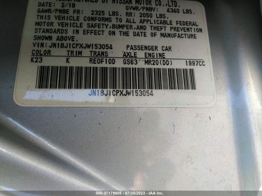 2018 NISSAN ROGUE SPORT SV - JN1BJ1CPXJW153054