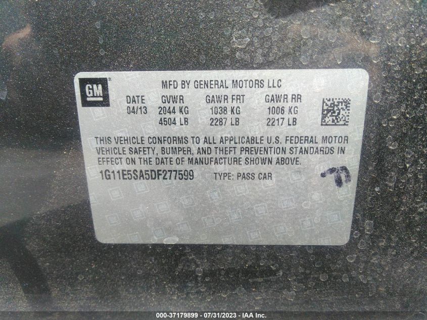 2013 CHEVROLET MALIBU 2LT - 1G11E5SA5DF277599
