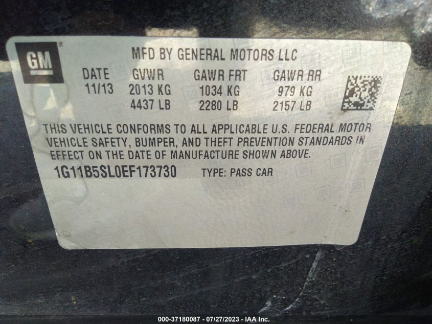 2014 CHEVROLET MALIBU LS - 1G11B5SL0EF173730