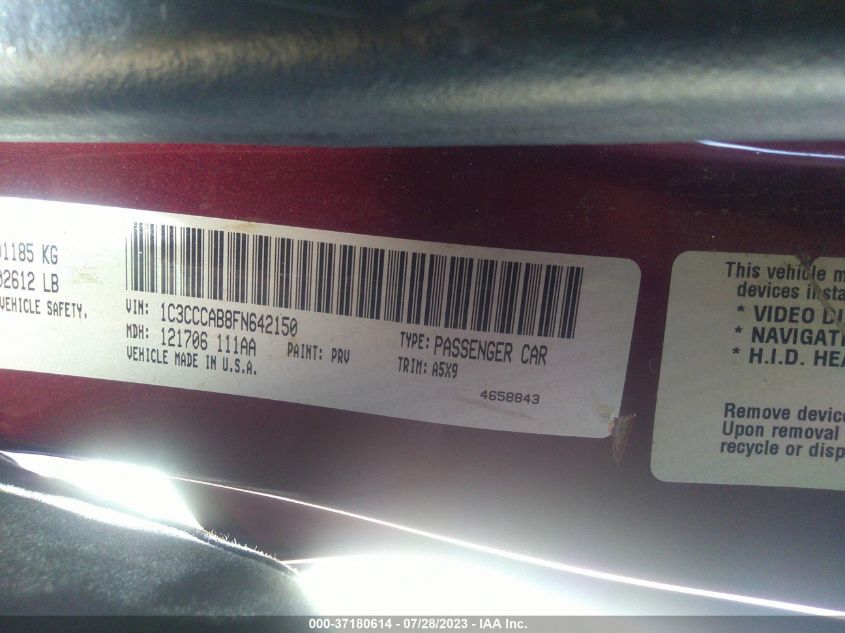 2015 CHRYSLER 200 LIMITED - 1C3CCCAB8FN642150