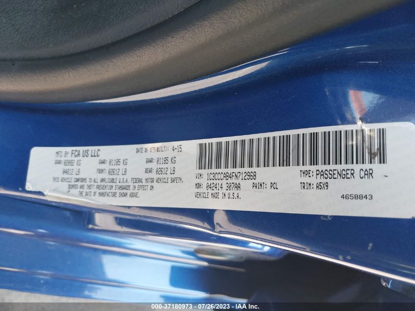 2015 CHRYSLER 200 LIMITED - 1C3CCCAB4FN712968