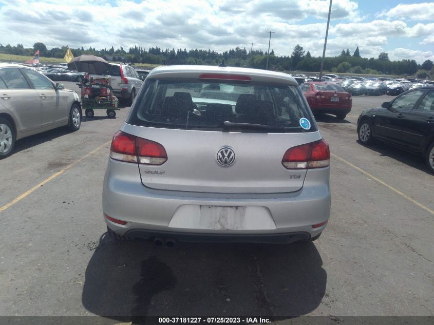2013 VOLKSWAGEN GOLF TDI W/SUNROOF & NAV - WVWNM7AJ7DW056515