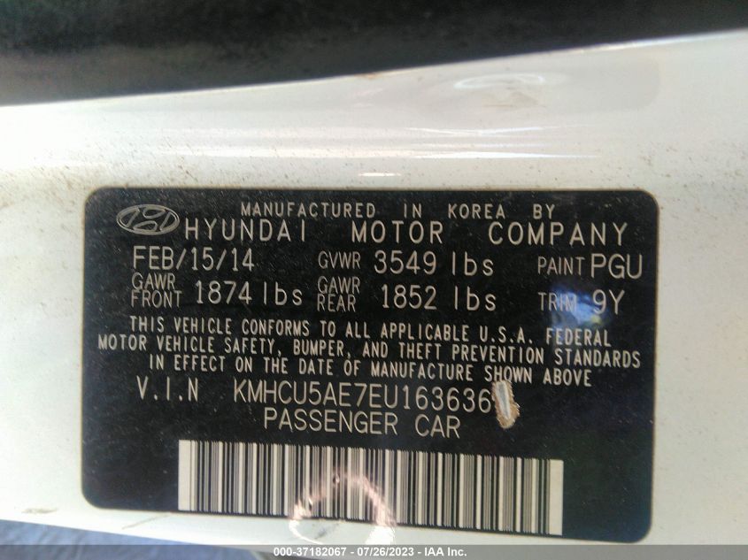 2014 HYUNDAI ACCENT SE - KMHCU5AE7EU163636