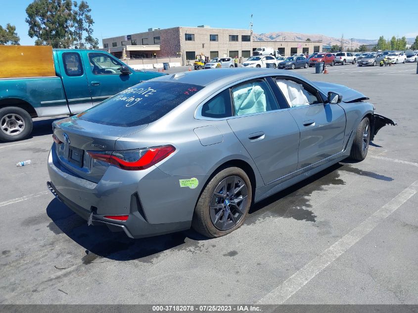 2023 BMW I4 EDRIVE40 WBY73AW02PFN76066