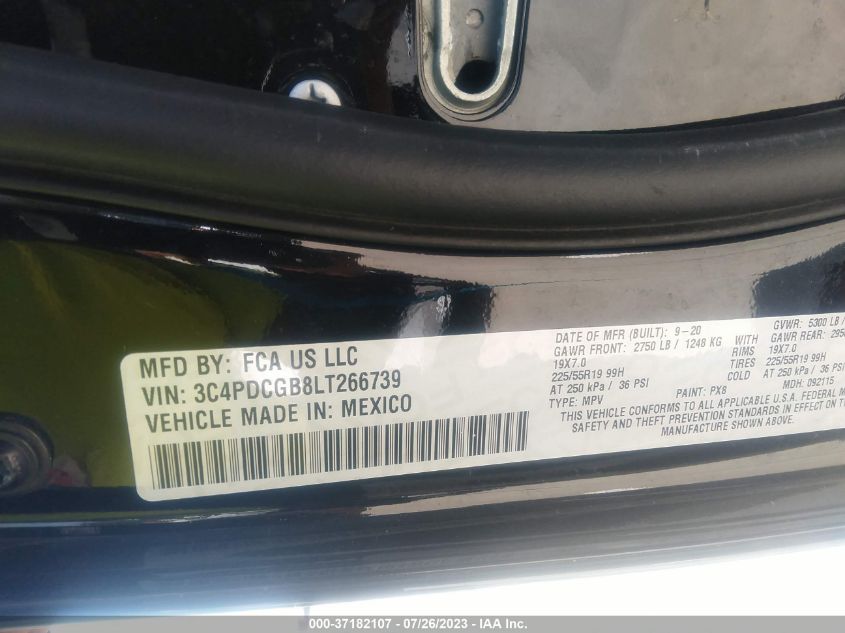 2020 DODGE JOURNEY CROSSROAD - 3C4PDCGB8LT266739