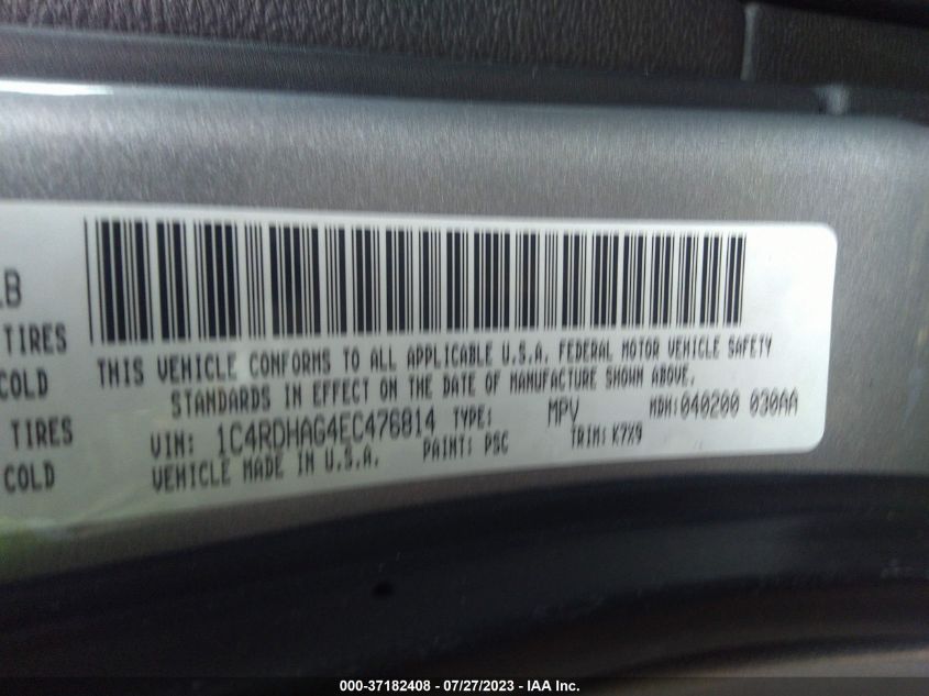 2014 DODGE DURANGO SXT - 1C4RDHAG4EC476814