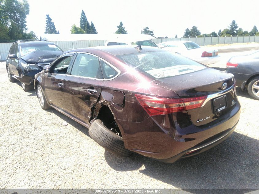 2016 TOYOTA AVALON HYBRID XLE PREMIUM/LIMITED 4T1BD1EB4GU048810