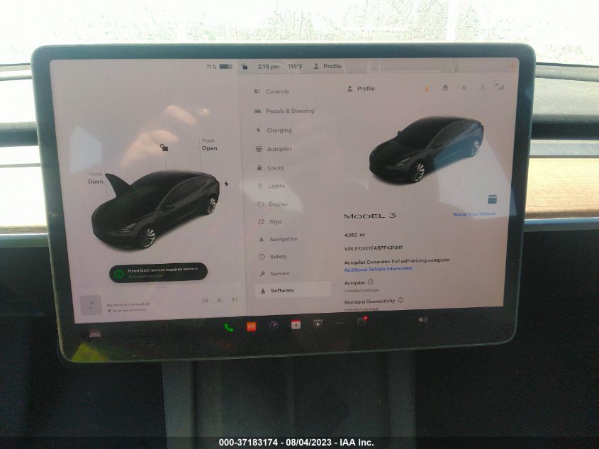 2023 TESLA MODEL 3 - 5YJ3E1EA5PF431841