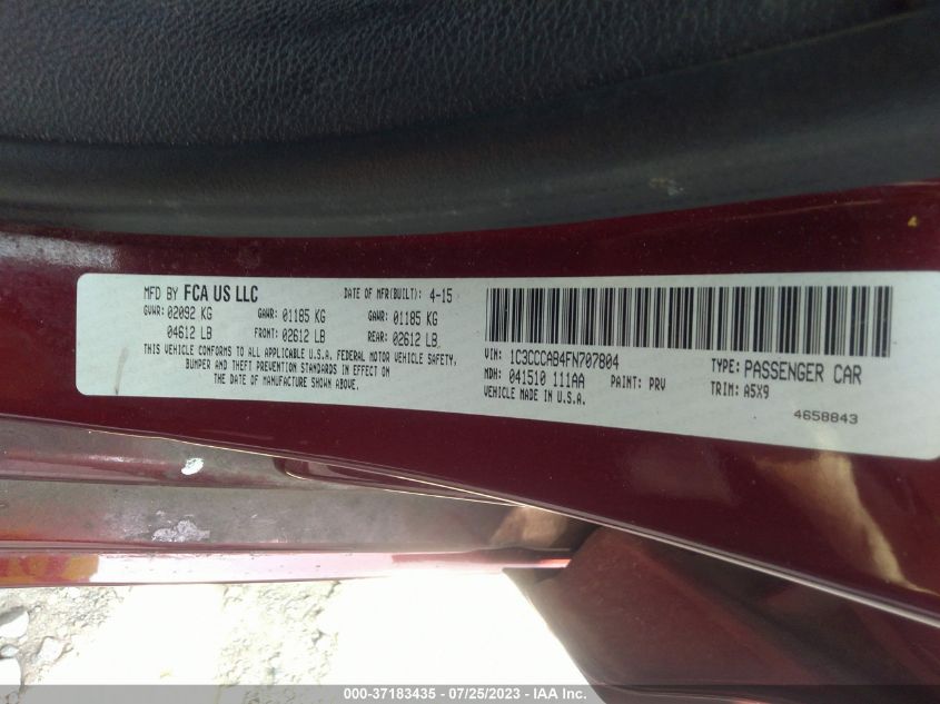 2015 CHRYSLER 200 LIMITED - 1C3CCCAB4FN707804