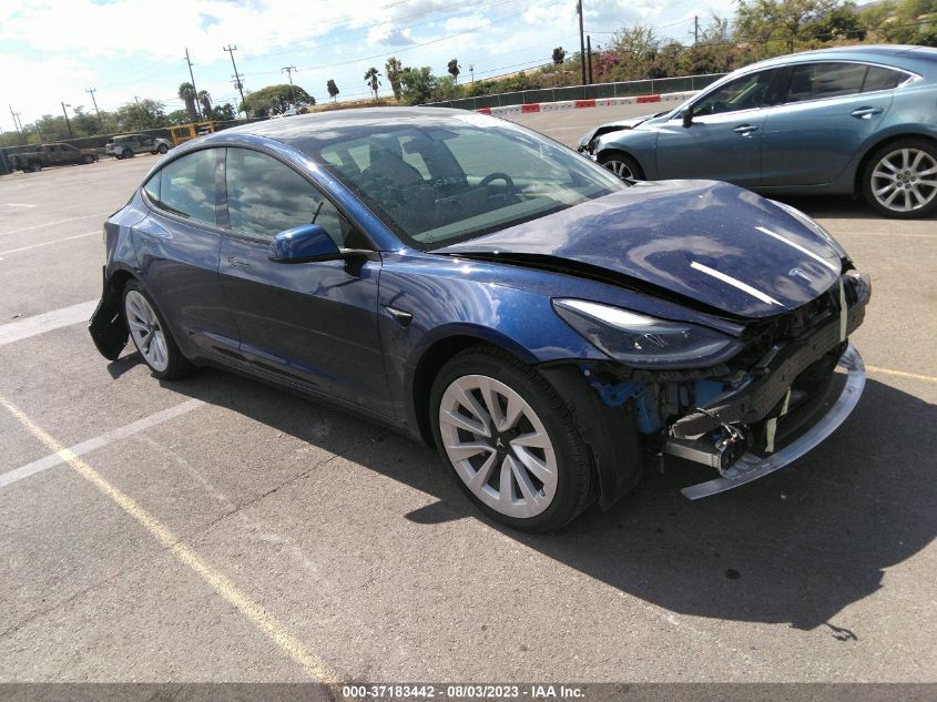 Lot #2531200537 2021 TESLA MODEL 3 STANDARD RANGE PLUS REAR-WHEEL DRIVE salvage car