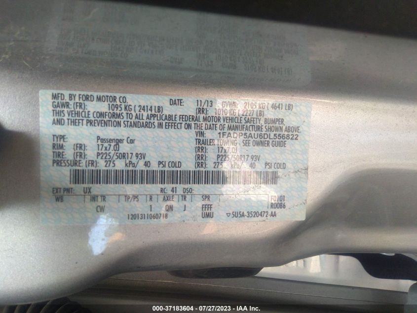 2013 FORD C-MAX HYBRID SE - 1FADP5AU6DL556822