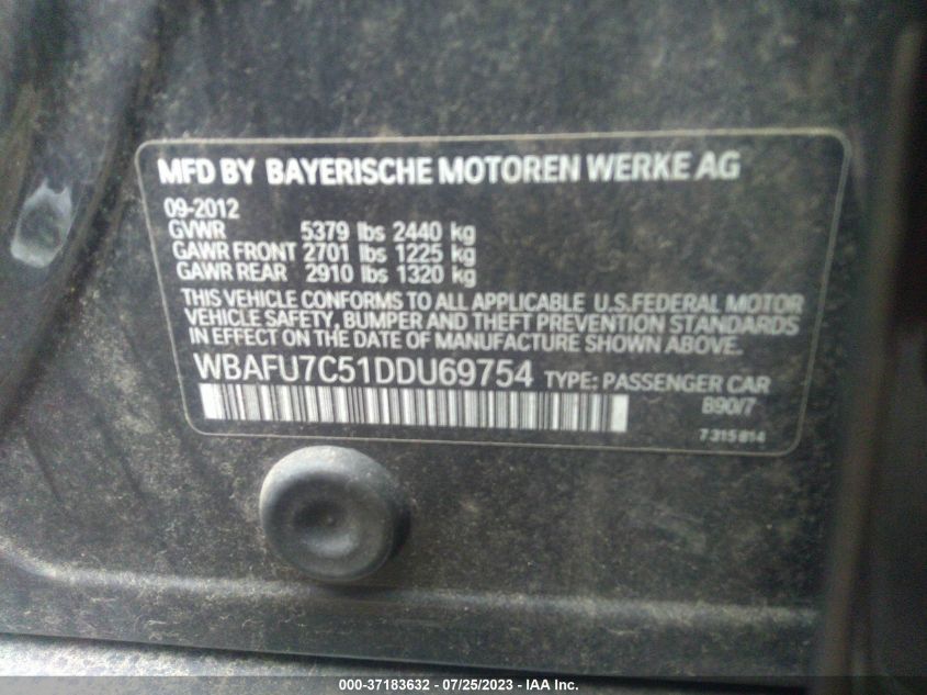 2013 BMW 535I XDRIVE - WBAFU7C51DDU69754