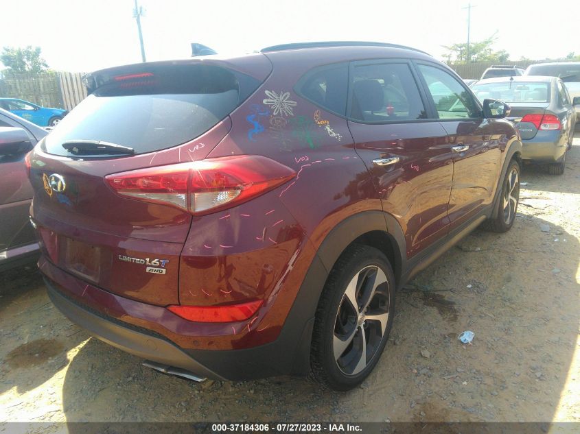 2016 HYUNDAI TUCSON LIMITED - KM8J3CA27GU087505