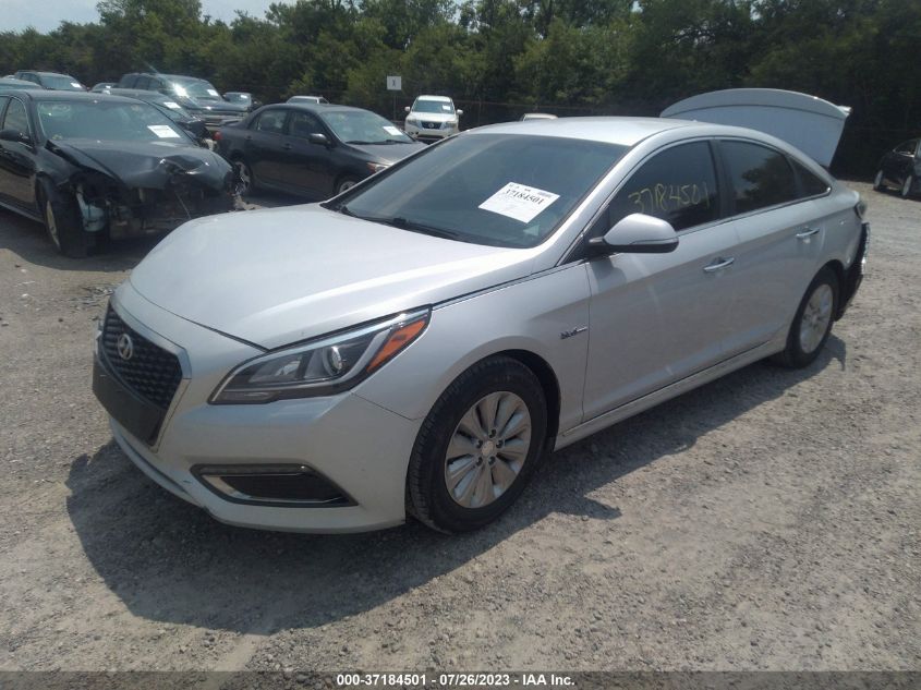 2016 HYUNDAI SONATA HYBRID SE - KMHE24L11GA016512