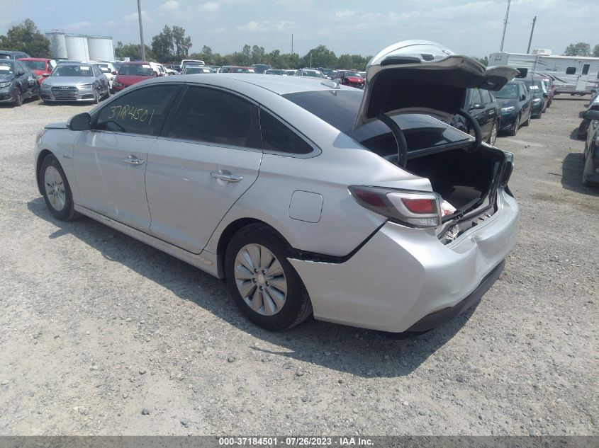 2016 HYUNDAI SONATA HYBRID SE - KMHE24L11GA016512