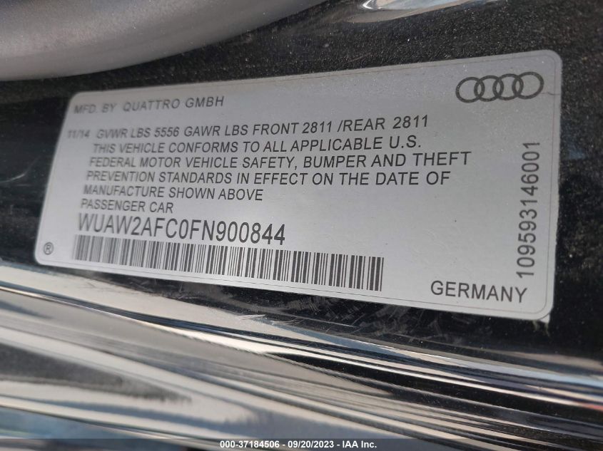 2015 AUDI RS 7 PRESTIGE - WUAW2AFC0FN900844