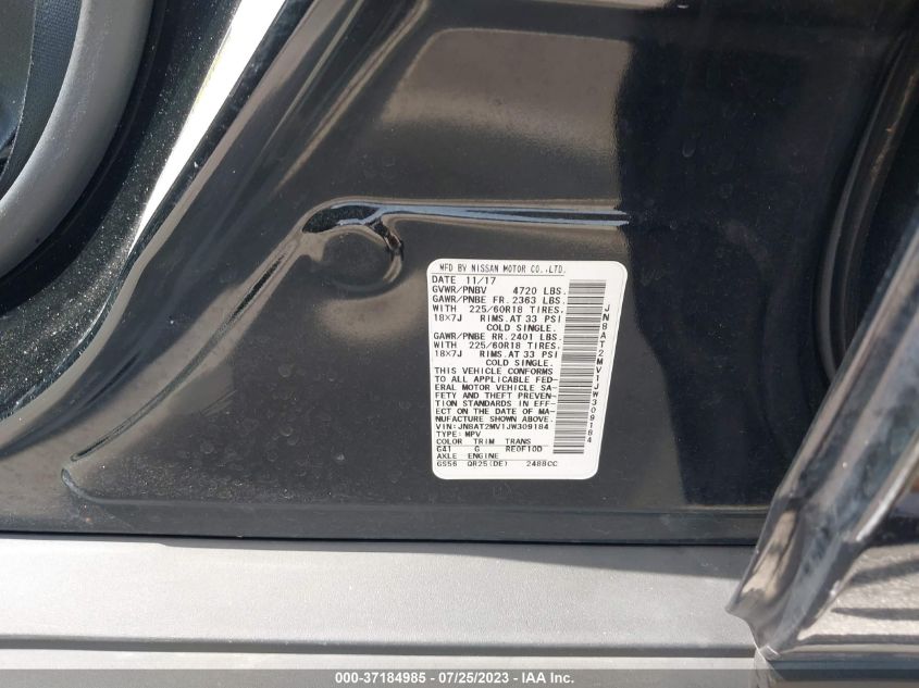 2018 NISSAN ROGUE SL - JN8AT2MV1JW309184