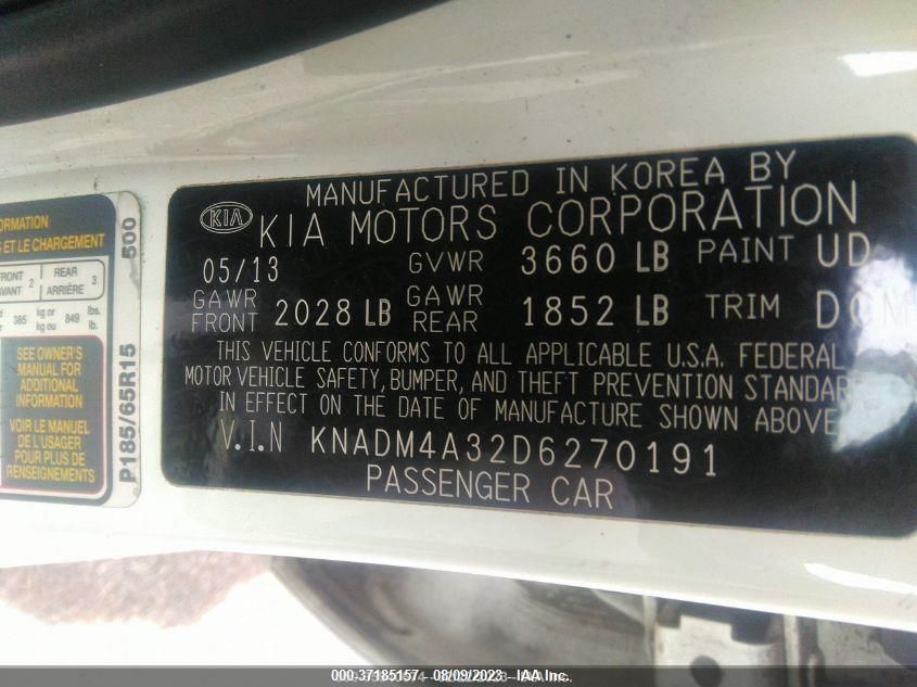 2013 KIA RIO LX - KNADM4A32D6270191