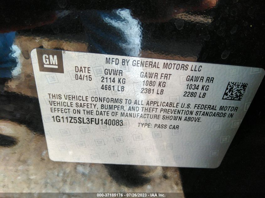 2015 CHEVROLET IMPALA LS - 1G11Z5SL3FU140083