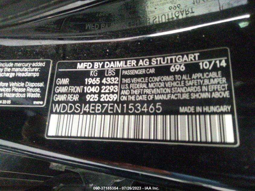 2014 MERCEDES-BENZ CLA-CLASS CLA 250 - WDDSJ4EB7EB153465