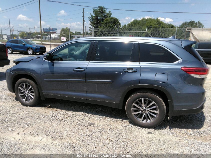 2019 TOYOTA HIGHLANDER XLE - 5TDJZRFH2KS998616